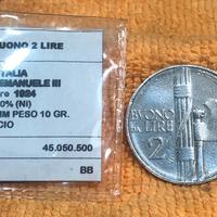 Buono 2 lire 1924 Regno Italia Vitt. Eman. III