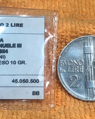 Buono 2 lire 1924 Regno Italia Vitt. Eman. III
