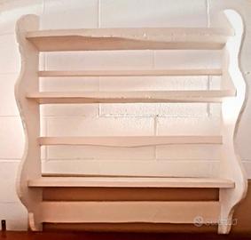 Coppia mensole in legno stile shabby/rusti