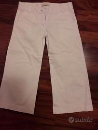 Pantaloni bianchi cotone a palazzo by ELSY