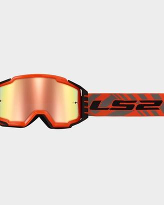 LS2 MASCHERA CROSS/ENDURO HARGER PRO lente specchi