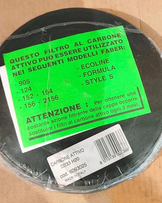 Filtro cappa al carbone attivo diam. 23 cm NUOVO