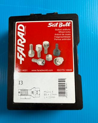 Bulloni antifurto per cerchi in lega e acciaio I3