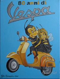 Quadro Vespe in Vespa