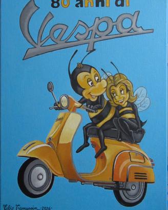 Quadro Vespe in Vespa