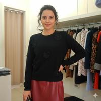 Maglia Nero CHIKA Girl 3D Fiori Taglia 44 - 46