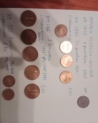 Lotto di monete austriache.

- KM 2875: 5 Groschen