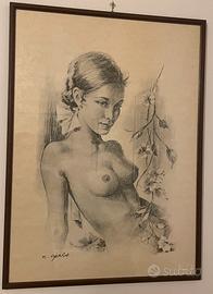 Quadro con stampa nudo di donna Carlo Parisi