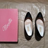 Scarpa donna nera con decolte e tacco