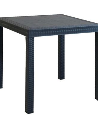 Tavolo da Esterno Quadrato Similrattan Antracite