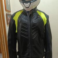 giubbotto moto in pelle 4 stagioni XXXL nuovo
