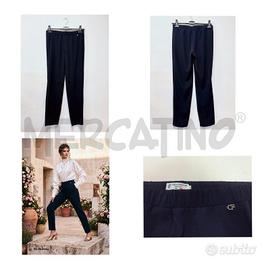 PANTALONE D FERRONI BLU NOTTE ELASTICO IN VITA 44