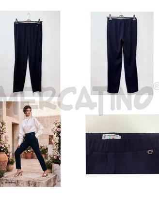 PANTALONE D FERRONI BLU NOTTE ELASTICO IN VITA 44