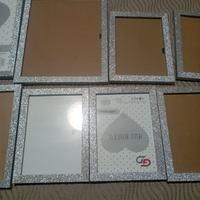 porta foto in glitter argento 