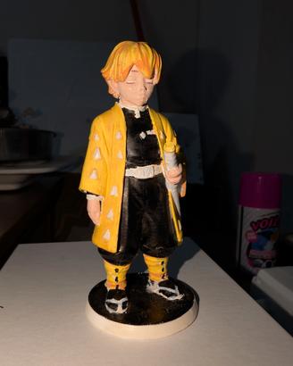 zenitsu demonslayer modellino3d  dipinto a mano 