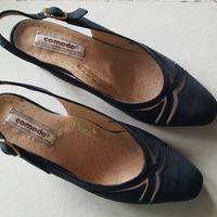 Sandali in camoscio blu n. 40 - Linea confort