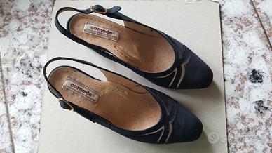 Sandali in camoscio blu n. 40 - Linea confort