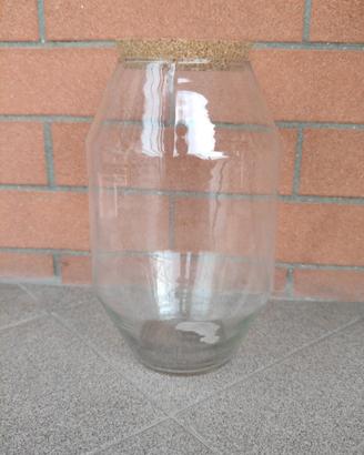 vaso in vetro per terrario con tappo in sughero