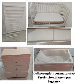 culla e fasciatoio 