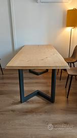 tavolo in legno massello di abete 200x90 cm
