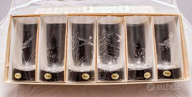 Moser bicchieri incisi in cristallo di Boemia