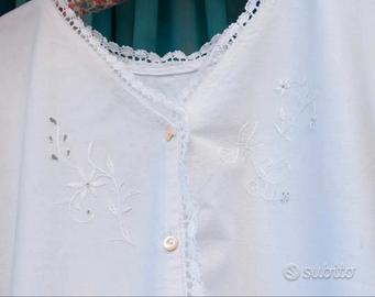 camicia da notte antica abito vintage in cotone