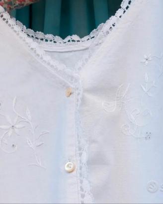 camicia da notte antica abito vintage in cotone