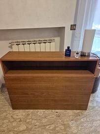 testiera letto 1 piazza marrone