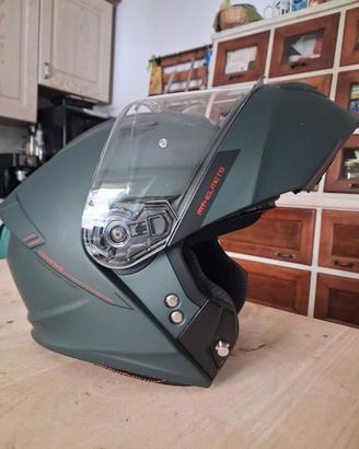 Casco da moto modulare Mt Helmets Genesis – verde