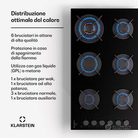 piano cottura sei fuochi klarstein nuovo