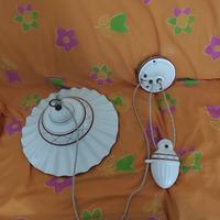 Lampadario in ceramica con saliscendi 