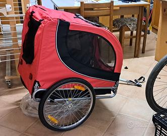Carretto per bici trasporto cani taglia media