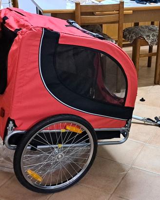 Carretto per bici trasporto cani taglia media