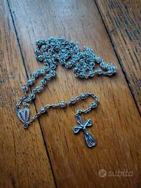 Rosario antico argento 800 in filigrana