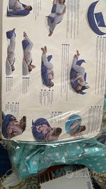 Oggetti per neonati (marsupio,sdraierta,cuscino)