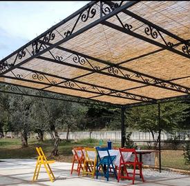 Grande gazebo / tettoia  in ferro. SOLIDISSIMO 
