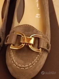 Mocassino camoscio  taglia 39 con fibbia