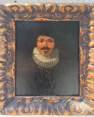 Dipinto Antico olio su Tavola del 1800,Ritratto