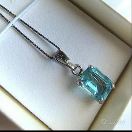 Collana argento 925 con pietra turchese