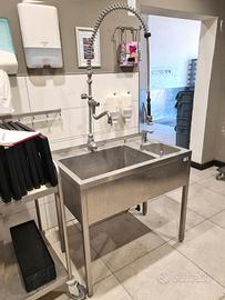 lavatoio professionale più lavamani inox usato