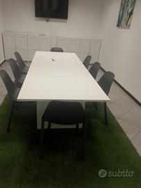 TAVOLO RIUNIONI RETTANGOLARE E SEDIE