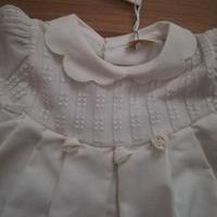 Vestitino in cotone con rose mezza manica