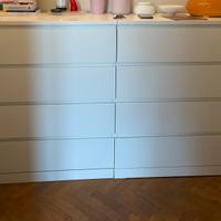 Cassettiere n. 2 con 4 cassetti - modello MALM