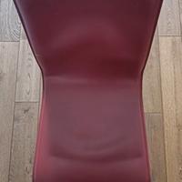 4 Sedie in ecopelle bordeaux