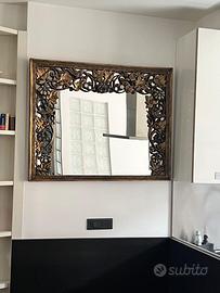 Specchio in legno massello Tailandese  originale