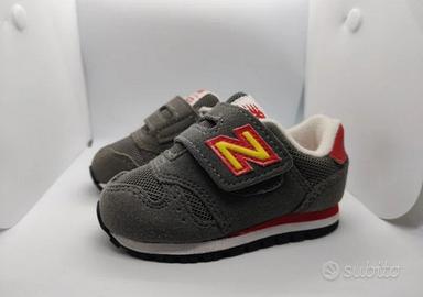 Scarpe new balance 373 neonato con strap grigio 20