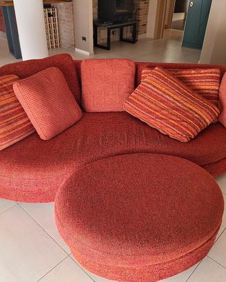 Divano in tessuto Rosso