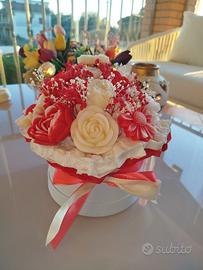 Bouquet fiori cera oliva 100% naturale hand made