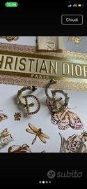 Orecchini donna con lettera C D tipo dior