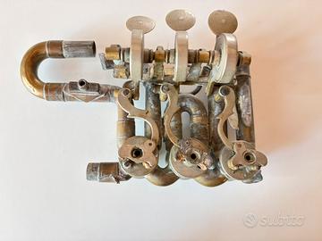 Strumenti a fiato valvole in ottone antico